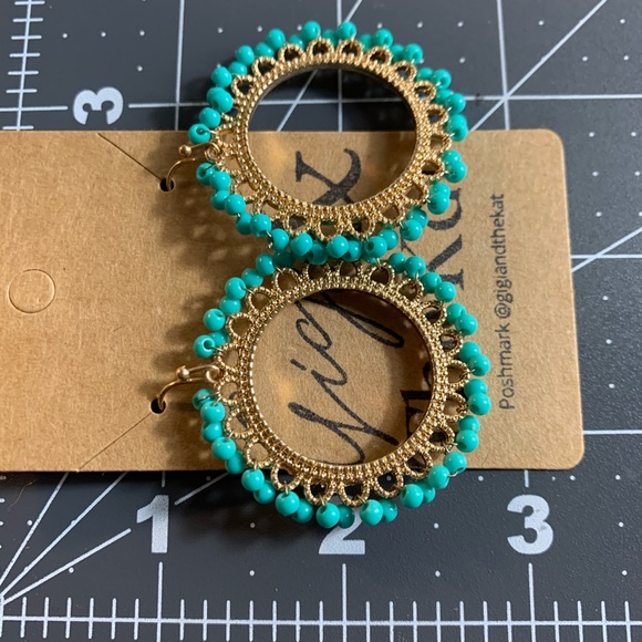 Boho Beauty Beaded Circular Statement Earrings - Picture 5 of 5